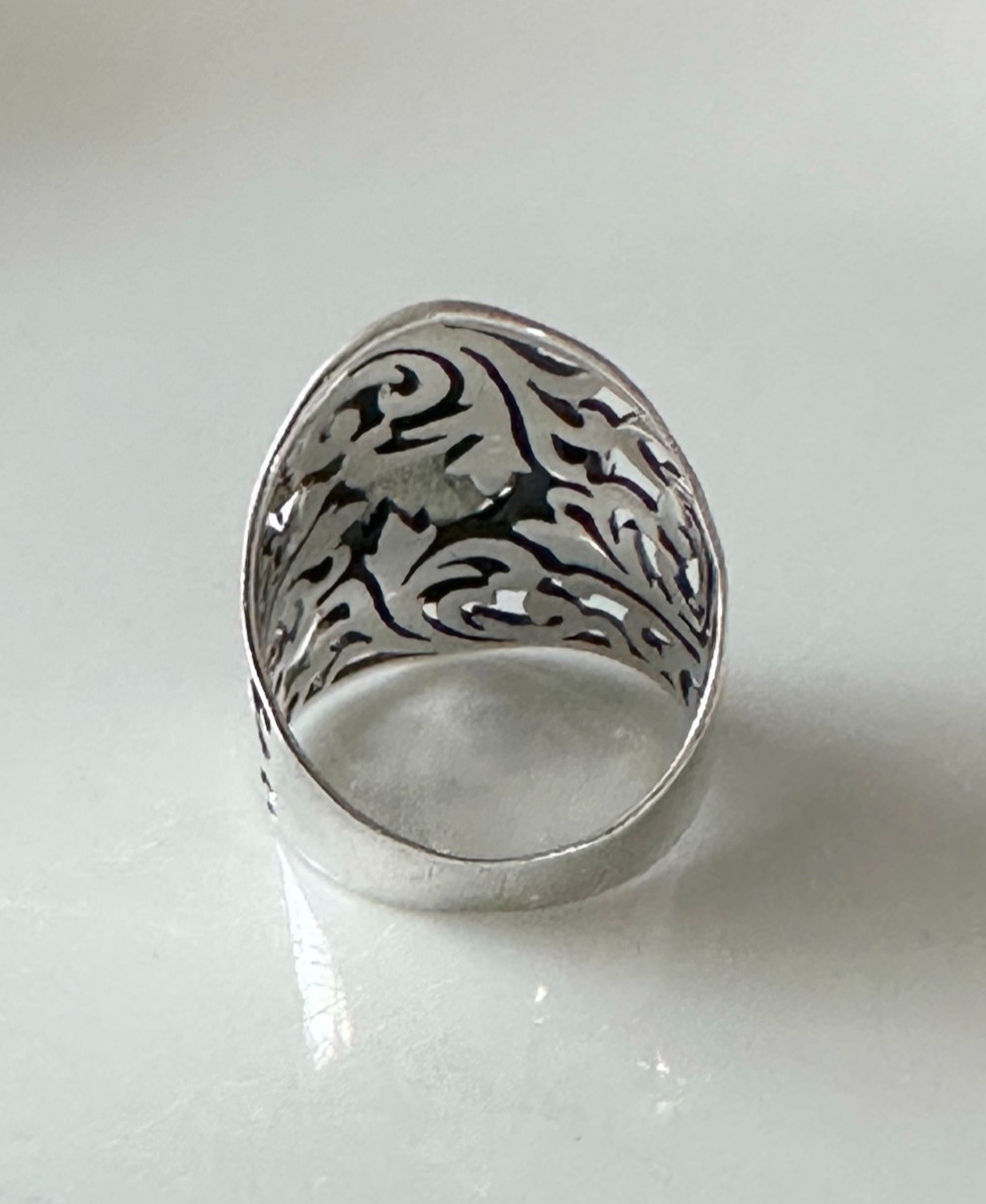 Himalayan Labradorite Stone in Solid Filagree Ste… - image 10