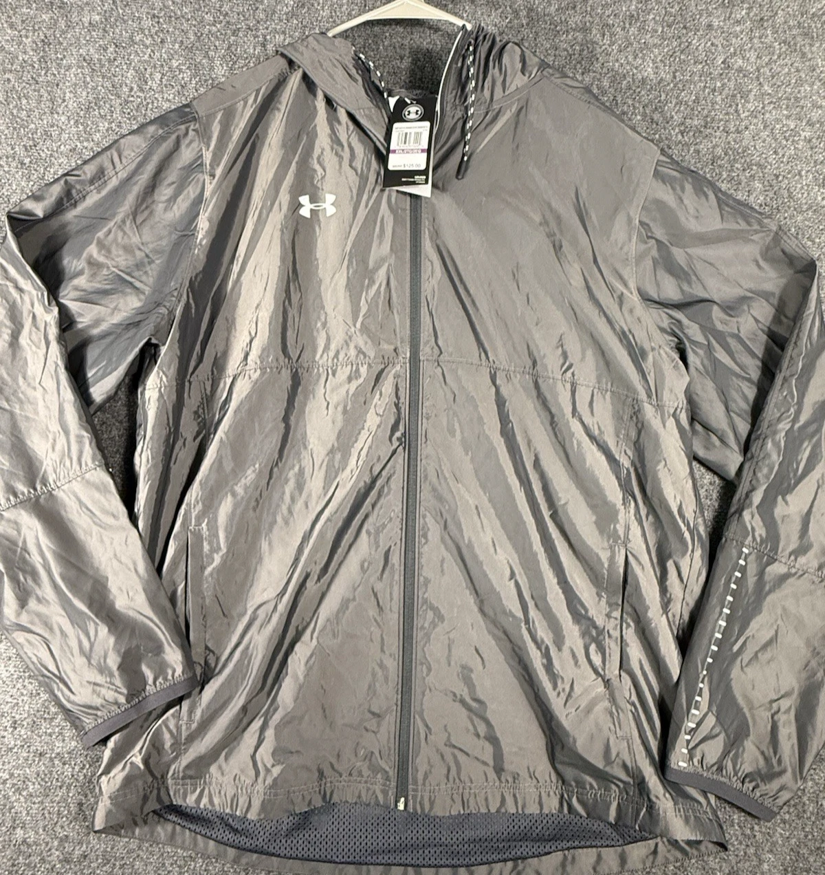 Under Armour Storm Rain Jacket Windbreaker Gray New W/Tags Men’s XXL