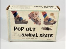 Vintage 70s Omnia'C Pop Out Roller SKATE Sandals Italy Platform Sz. 7/8 W/Box