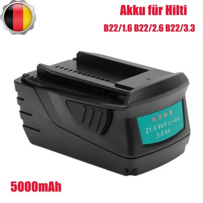 Für Hilti B22/1.6 B22/2.6 B22/3.3 SID22-A TE2-A22 SIW22-A 5000mAh 21,6V Akku