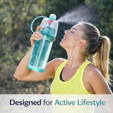 EZECART Sport-Trinkflasche 600 ml Spray Wasserflasche Dual Mist Mundst&uuml;ck