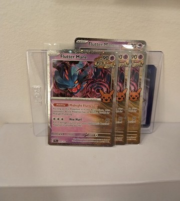 Flutter Mane 078/162  Trick or Trade Stamped  2024 Cosmos Holo x4 (Set) 