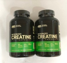 2 Optimum Nutrition Micronized Creatine Monohydrate 100 Capsules Each, 05/26