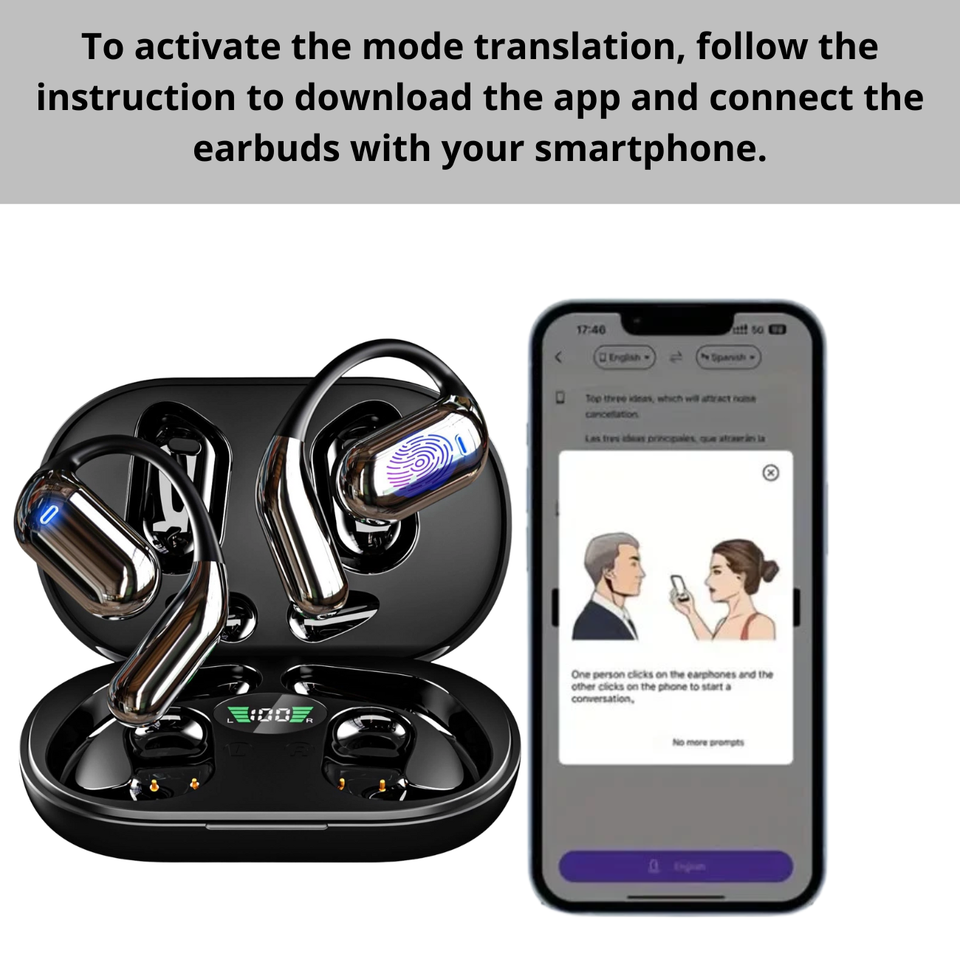 AI Language Translator Device Real-time Smart Earbuds Voice 150 ...