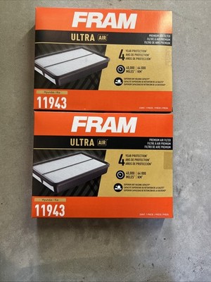 2 Pack Fram Premium Ultra Air Engine Air Filter 11943 For Hyundai And Kia