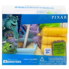 Disney Pixar Monster’s Inc Critter Crate Mini Figures - Cake Topper Accessories