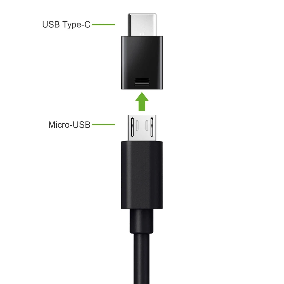 Micro-USB Female Adapter to Usb Type C Recharge and Synchro-Black - Image 4 of 4