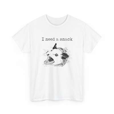 Opossum Funny Shirt, I Need a Snack Meme Women Men T-Shirt