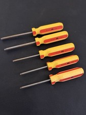 Sk Tools Usa Rare Redyellow Hard Handle Torx T15-t30 Screwdriver Driver Set Lot