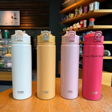 750ML Thermos Bottle with Straw Stainless Steel Car Thermal Cup Sports Water