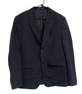 Zara Mens Blazer EU 52 US 42 Sport Coat Jacket Navy Blue Slim fit