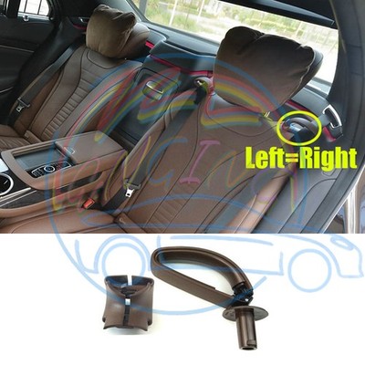 For Mercedes W222 X222 S-Class 14-19 Brown Rear Seat Belt Guide w/ Buckle Cap