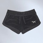 Y2K Victoria’s Secret PINK Black Velour Rhinestone Bling Shorts – Size Small