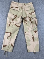 DCU Pants Men Small XShort 30X28 Tri Color Desert Camouflage Military Vintage