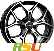 4x MAK Epica black mirror 8x19" ET35 LK5 114.3 ML 76 Alufelgen 19 Zoll