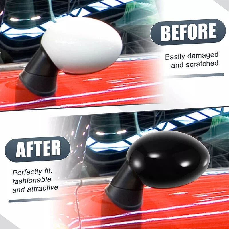 Tapas de cubierta de espejo retrovisor carcasa Gloos negro reemplazo para Mini Cooper R55 R60 Foto 3 de 4