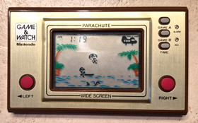 VINTAGE NINTENDO PARACHUTE GAME & WATCH HANDHELD PR-21 &ndash; WIDE SCREEN 1981 ~WORKS