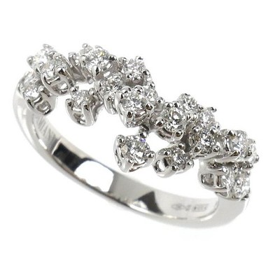 Damiani Mimosa Diamond Ring K18WG White Gold US 5 EU49 Italy Women
