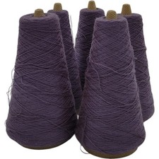 Vintage Dixie Yarns 2/24 Brt. Acrilan 02806 Cone Yarn Lavander 76279 Lot of 5