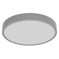 Led Deckenleuchte Stoff Grau Osram 3000K Click-Dim Ø49Cm Deckenlampe Wohnzimmer