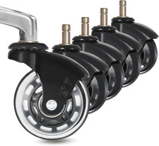 IKEA Ruote Sedia Ufficio Ricambio per Pavimento e Moquette in Legno Duro, Stelo 10Mm Si