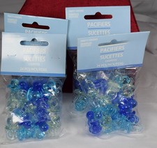 96 Pcs Transparent Acrylic Pacifier Mini Pacifiers Baby Shower Favor