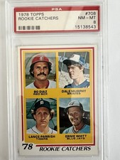 Topps 1978 #708 Rookie Catchers PSA 8 Murphy Parrish Diaz Whitt Baseball Card