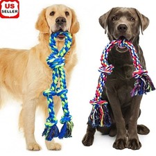2 Pack XL Dog Rope Toys Durable Natural Cotton Chew Tug of War Interactive New