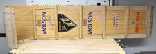 Nice Used Vintage Wooden Molson Ice Canadian Sled Toboggan Bar Ad - 72" Long USA