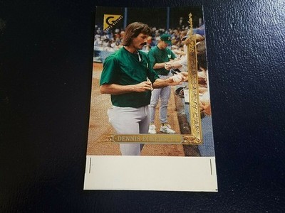 Dennis Eckersley Oakland A's 1996 Topps Gallery White Strip RARE Oddball