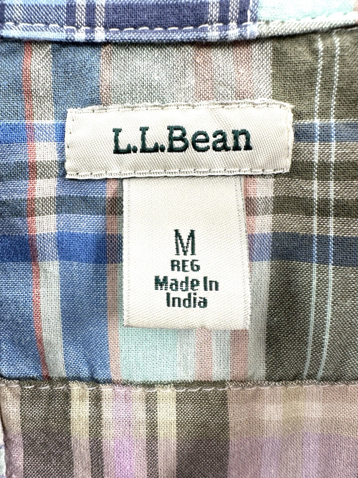 LL Bean Womens Patchwork Plaid Button Down Shirt … - image 2