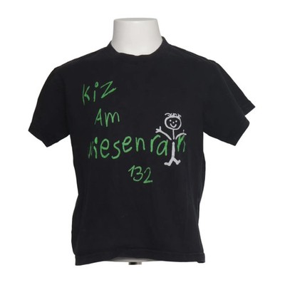 Jerzees, T-shirt, Größe: 120, Schwarz, Baumwolle, Print, Unisex (Kinder) #p39
