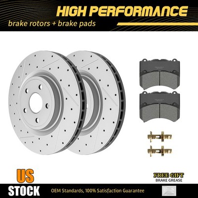 380mm Front Disc Brake Rotors Ceramic Pads For Jeep Grand Cherokee SRT Trackhawk
