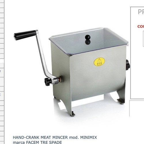 Tre Spade MINIMIX 15.7 lt Manual Meat Mixer Stainless Steel Stationary
