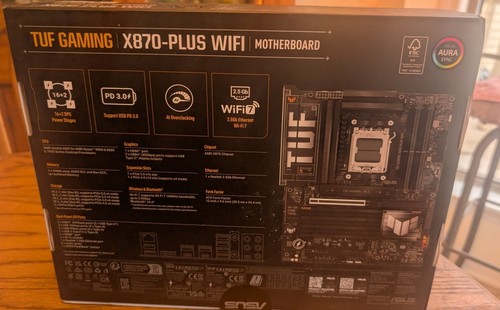 ASUS TUF Gaming X870-PLUS WiFi AMD AM5 X870 DDR5 PCIE 5.0 ATX gaming Motherboard - Picture 3 of 15