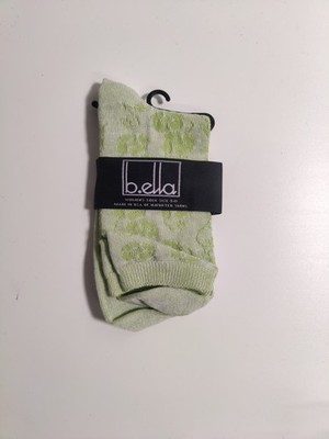 B.ella - Women's socks - leigh #3496 - green- Nylon blend - Made in USA **F15**