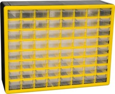 Akro-Mils 64-Drawer Plastic Drawer Storage Cabinet for Garage Organization, Bead