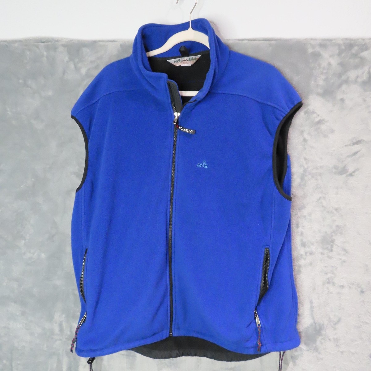 EMS Fleece Vest Mens XL Blue Polartec Windbloc Outdoor Hiking 