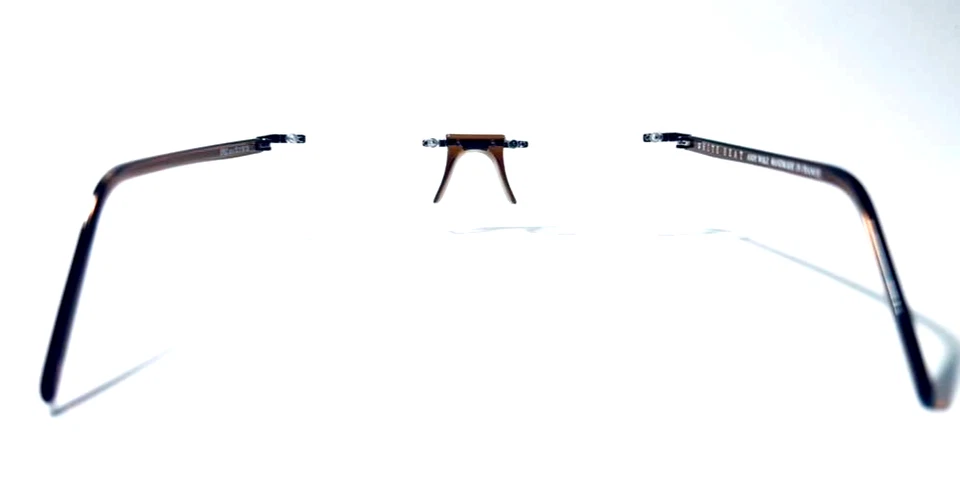 ANDY WOLF FREZ COL.C MARRÓN GUNMETAL AUTÉNTICO MARCO DE GAFAS SIN MONTURA 52-18-135 Foto 4 de 4