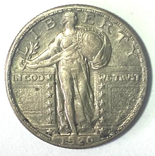 1920 D 25c Standing Liberty Silver Quarter Denver