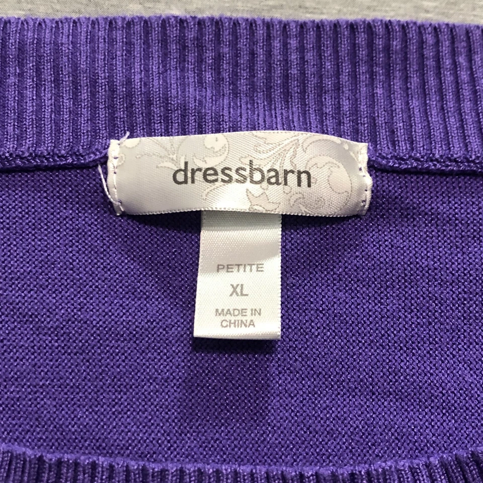 Sudadera Dress Barn Para Mujer XL Femenina Minimalista Oficina Salón Indie Púrpura Foto 2 de 4