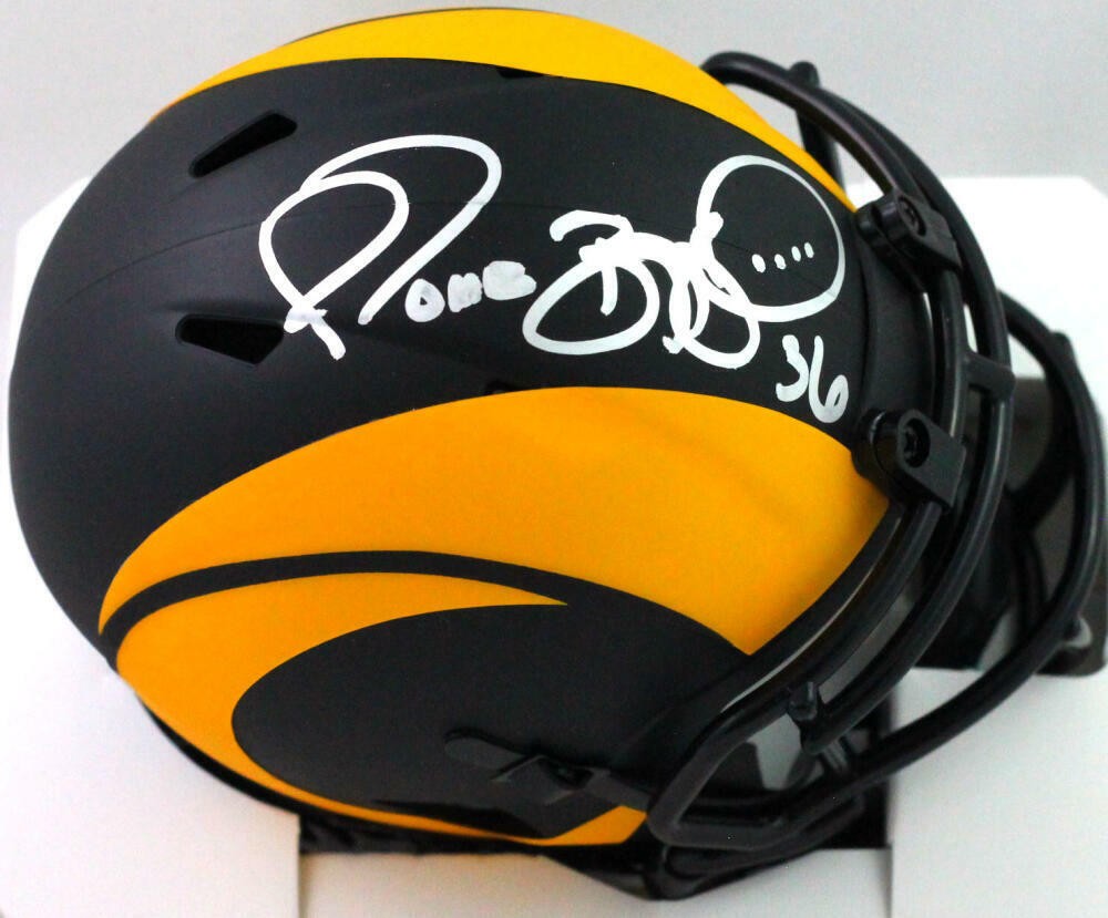 Jerome Bettis Autographed Signed Los Angeles Rams LA Rams Eclipse Speed Mini Helmet - Beckett W *Silver 