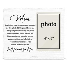 4x6 Inch Mother Of The Bride Gifts Picture Frame Wedding Mom Little Girl