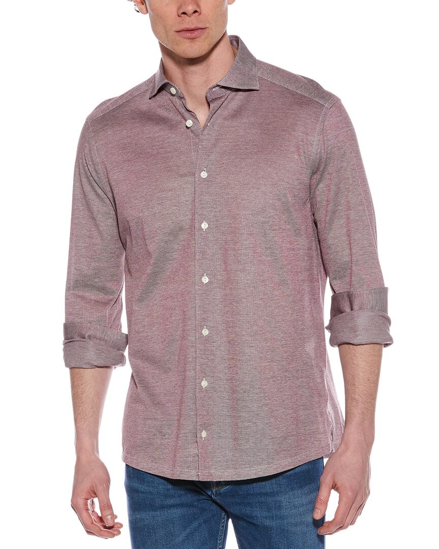 Мужская Оксфордская рубашка из пике Итонского стиля современного покроя 18990₽