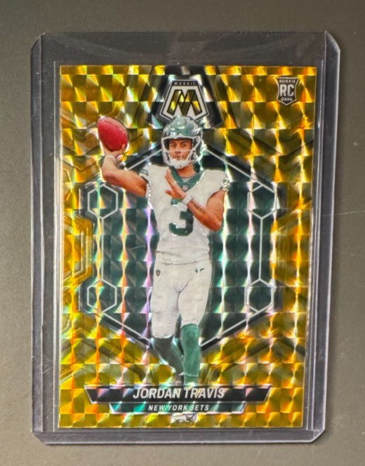 2024 Mosaic Rookie #395 Jordan Travis Honeycomb SSP Case Hit Jets RC