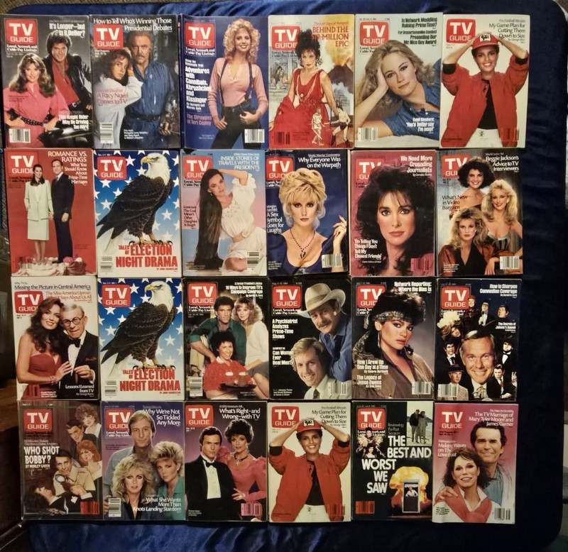 Vintage 1984 TV Guides With Duplicates Lot Of 24