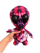 A&A Global Industries Alien Tie-Dye Stuffed Plush Pink Purple Approx 12"