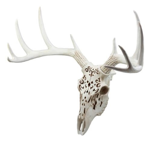 Ebros Large Filigree Buck Deer Head Skull Wall Decor Hanging