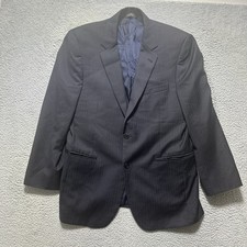 Jos A Bank Men's 42R Navy Blue 100 Wool Blazer Sport Coat Jacket 2 Button