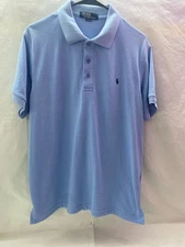 Polo by Ralph Lauren Men's Light Blue SZ XL 100% Cotton Short Sleeve Polo Shirt